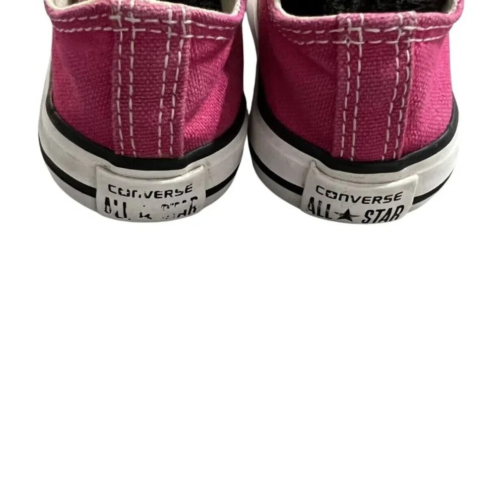 Converse All-Star Sz 5 Dark Pink Canvas Sneakers Shoes